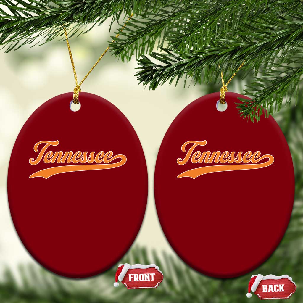 Vintage Tennessee Ceramic Ornament Classic TN Orange Print Retro Vintage - Wonder Print Shop