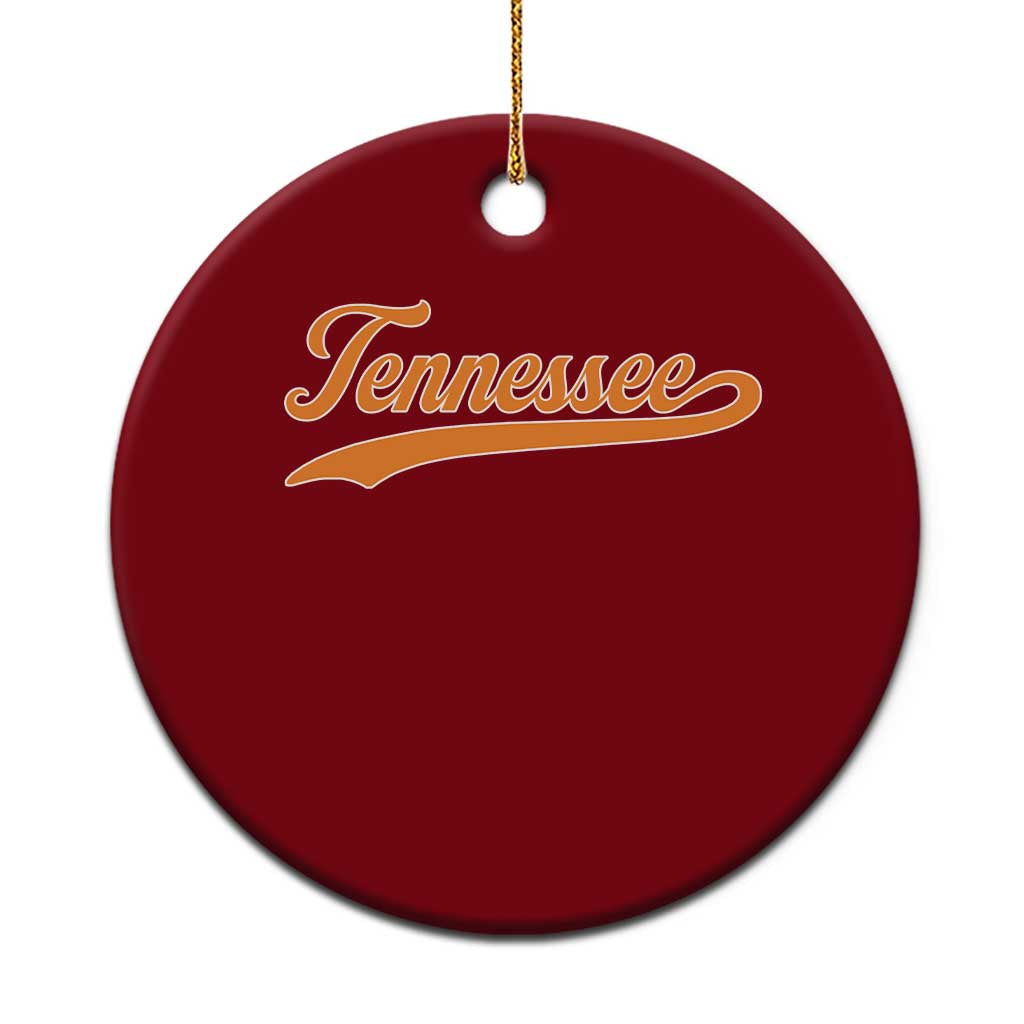 Vintage Tennessee Ceramic Ornament Classic TN Orange Print Retro Vintage - Wonder Print Shop