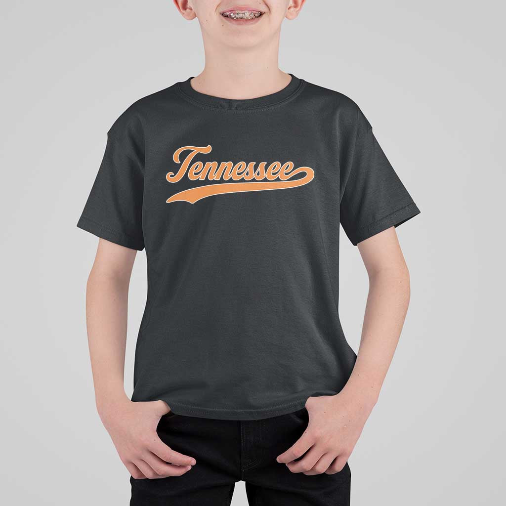 Vintage Tennessee T Shirt For Kid Classic TN Orange Print Retro Vintage - Wonder Print Shop