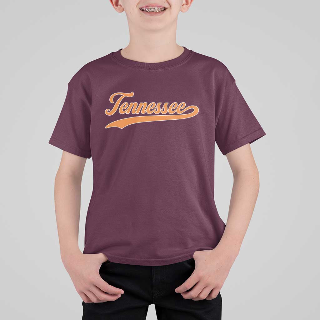 Vintage Tennessee T Shirt For Kid Classic TN Orange Print Retro Vintage - Wonder Print Shop