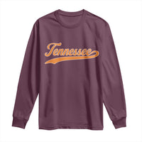 Vintage Tennessee Long Sleeve Shirt Classic TN Orange Print Retro Vintage - Wonder Print Shop