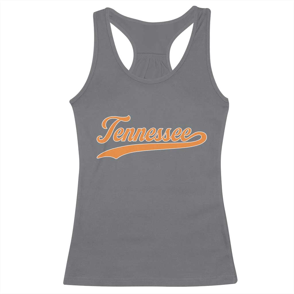 Vintage Tennessee Racerback Tank Top Classic TN Orange Print Retro Vintage - Wonder Print Shop