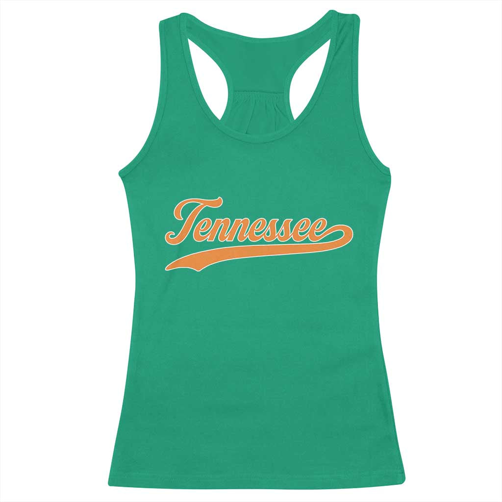Vintage Tennessee Racerback Tank Top Classic TN Orange Print Retro Vintage - Wonder Print Shop
