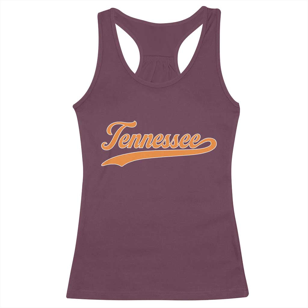 Vintage Tennessee Racerback Tank Top Classic TN Orange Print Retro Vintage - Wonder Print Shop