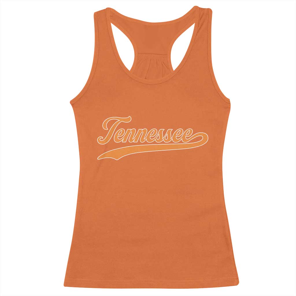 Vintage Tennessee Racerback Tank Top Classic TN Orange Print Retro Vintage - Wonder Print Shop