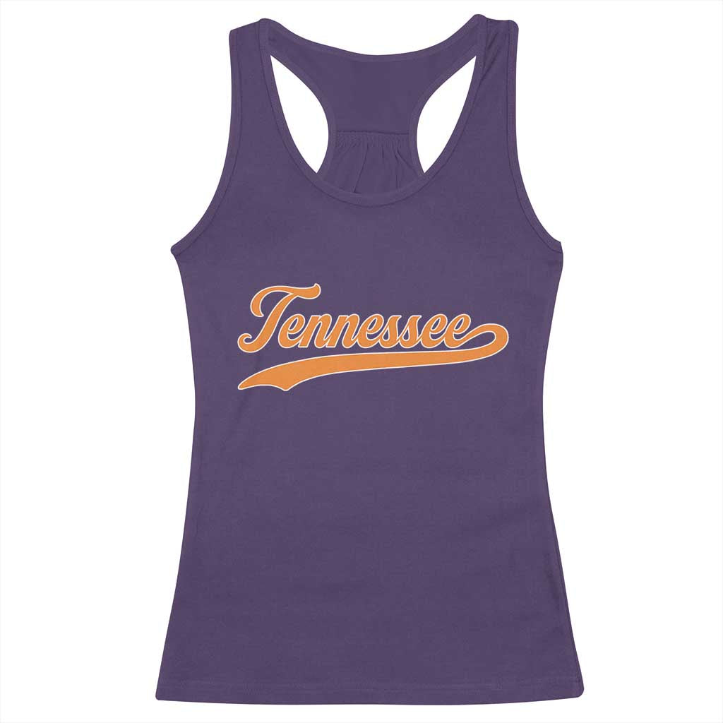 Vintage Tennessee Racerback Tank Top Classic TN Orange Print Retro Vintage - Wonder Print Shop