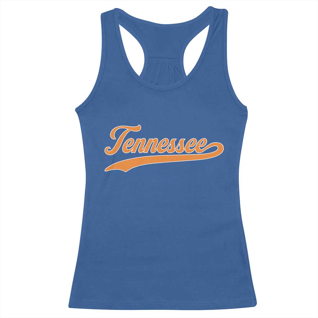 Vintage Tennessee Racerback Tank Top Classic TN Orange Print Retro Vintage - Wonder Print Shop