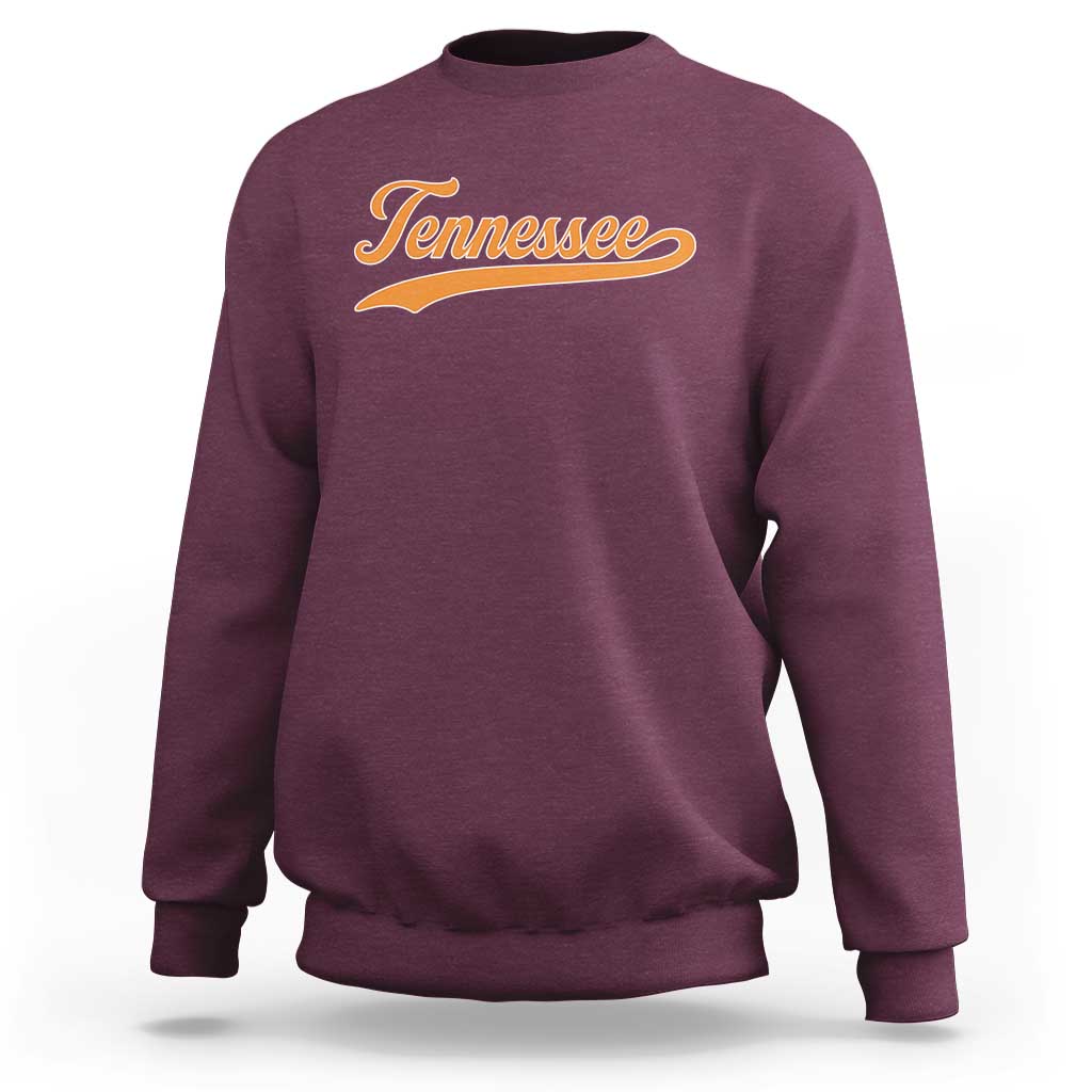Vintage Tennessee Sweatshirt Classic TN Orange Print Retro Vintage - Wonder Print Shop