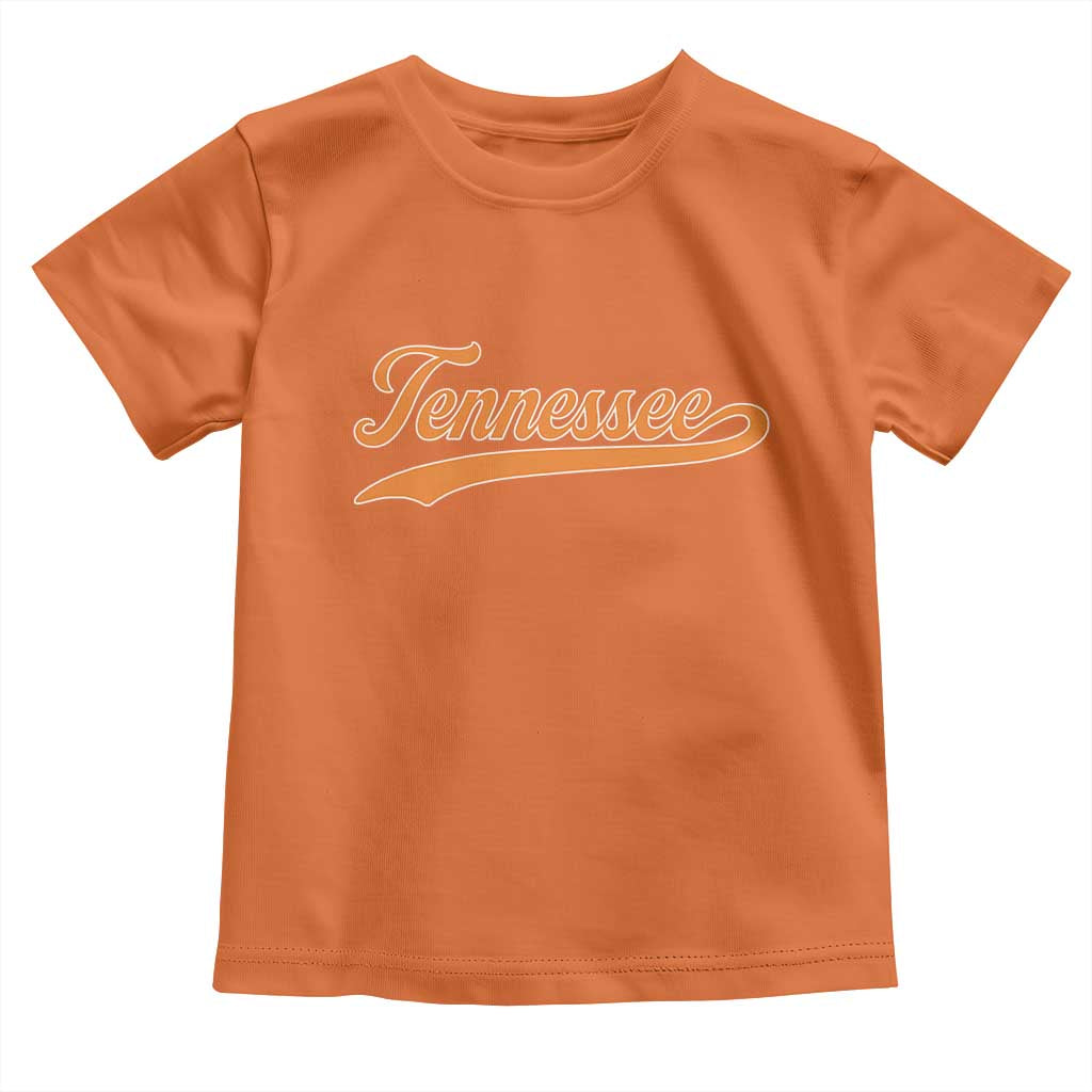 Vintage Tennessee Toddler T Shirt Classic TN Orange Print Retro Vintage - Wonder Print Shop
