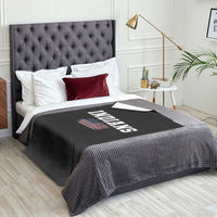 Classic Indians Throw Blanket Retro Varsity Vintage Sports Team Name USA Flag - Wonder Print Shop