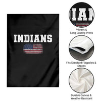 Classic Indians Garden Flag Retro Varsity Vintage Sports Team Name USA Flag - Wonder Print Shop