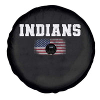Classic Indians Spare Tire Cover Retro Varsity Vintage Sports Team Name USA Flag - Wonder Print Shop