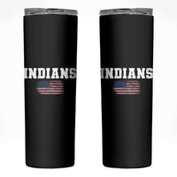 Classic Indians Skinny Tumbler Retro Varsity Vintage Sports Team Name USA Flag - Wonder Print Shop