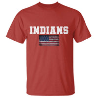 Classic Indians T Shirt Retro Varsity Vintage Sports Team Name USA Flag - Wonder Print Shop