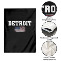 Classic Detroit Garden Flag Retro Varsity Vintage Sports Team Name USA Flag - Wonder Print Shop