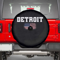 Classic Detroit Spare Tire Cover Retro Varsity Vintage Sports Team Name USA Flag - Wonder Print Shop