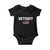 Classic Detroit Baby Onesie Retro Varsity Vintage Team Name USA Flag - Wonder Print Shop