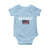 Classic Detroit Baby Onesie Retro Varsity Vintage Team Name USA Flag - Wonder Print Shop