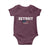 Classic Detroit Baby Onesie Retro Varsity Vintage Team Name USA Flag - Wonder Print Shop