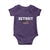 Classic Detroit Baby Onesie Retro Varsity Vintage Team Name USA Flag - Wonder Print Shop