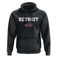 Classic Detroit Hoodie Retro Varsity Vintage Sports Team Name USA Flag - Wonder Print Shop