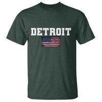 Classic Detroit T Shirt Retro Varsity Vintage Sports Team Name USA Flag - Wonder Print Shop