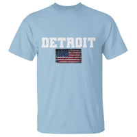 Classic Detroit T Shirt Retro Varsity Vintage Sports Team Name USA Flag - Wonder Print Shop
