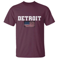 Classic Detroit T Shirt Retro Varsity Vintage Sports Team Name USA Flag - Wonder Print Shop
