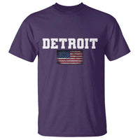 Classic Detroit T Shirt Retro Varsity Vintage Sports Team Name USA Flag - Wonder Print Shop