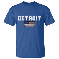 Classic Detroit T Shirt Retro Varsity Vintage Sports Team Name USA Flag - Wonder Print Shop