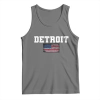 Classic Detroit Tank Top Retro Varsity Vintage Sports Team Name USA Flag - Wonder Print Shop