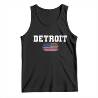 Classic Detroit Tank Top Retro Varsity Vintage Sports Team Name USA Flag - Wonder Print Shop