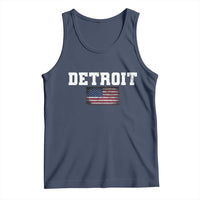 Classic Detroit Tank Top Retro Varsity Vintage Sports Team Name USA Flag - Wonder Print Shop