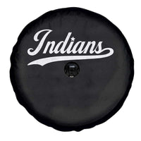 Retro Script Indians Spare Tire Cover Vintage Sports Team Name - Wonder Print Shop