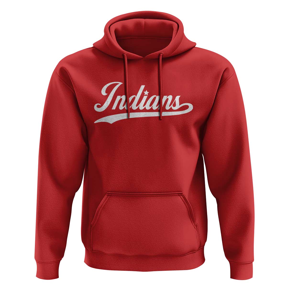 Retro Script Indians Hoodie Vintage Sports Team Name - Wonder Print Shop