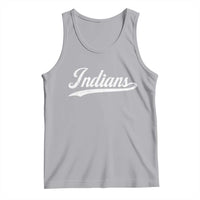 Retro Script Indians Tank Top Vintage Sports Team Name - Wonder Print Shop