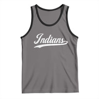 Retro Script Indians Tank Top Vintage Sports Team Name - Wonder Print Shop