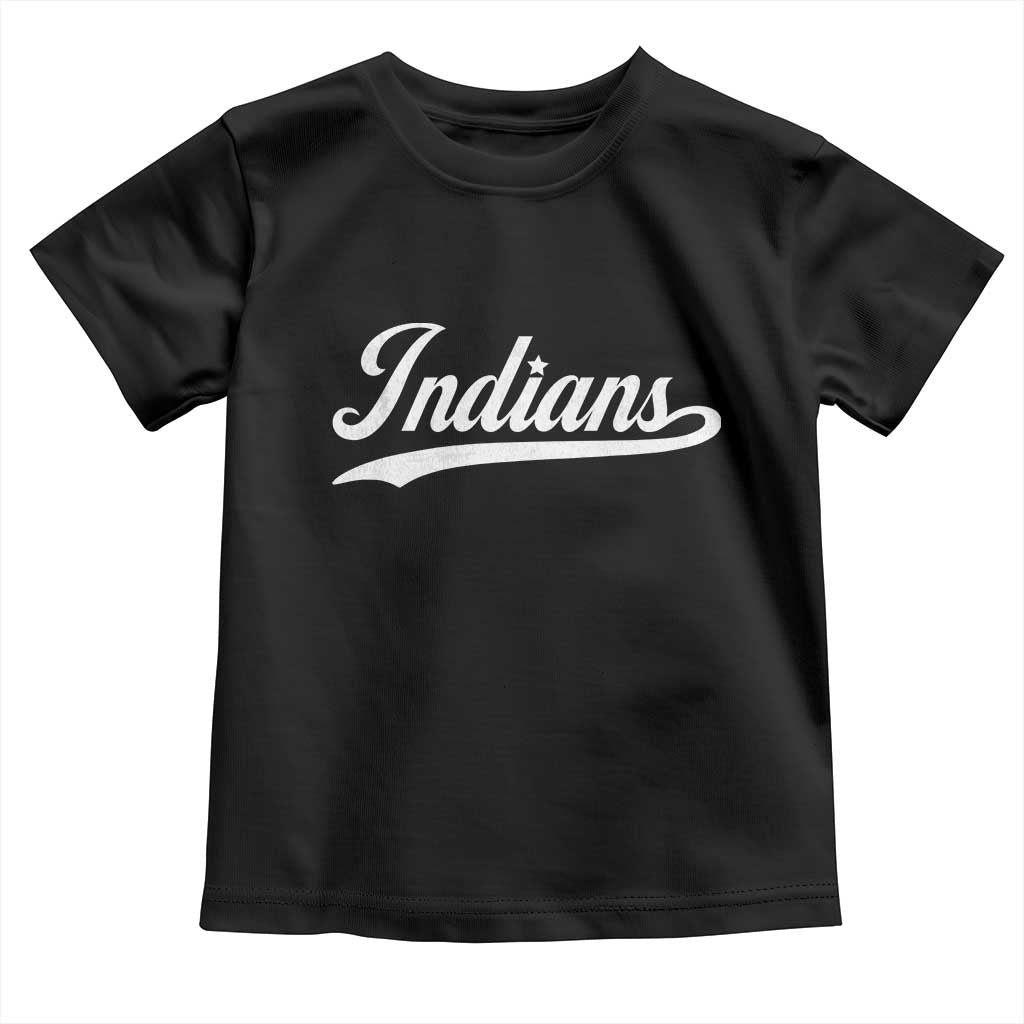 Retro Script Indians Toddler T Shirt Vintage Team Name - Wonder Print Shop