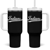 Retro Script Indians Tumbler With Handle Vintage Sports Team Name - Wonder Print Shop