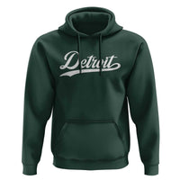Retro Script Detroit Hoodie Vintage Sports Team Name - Wonder Print Shop