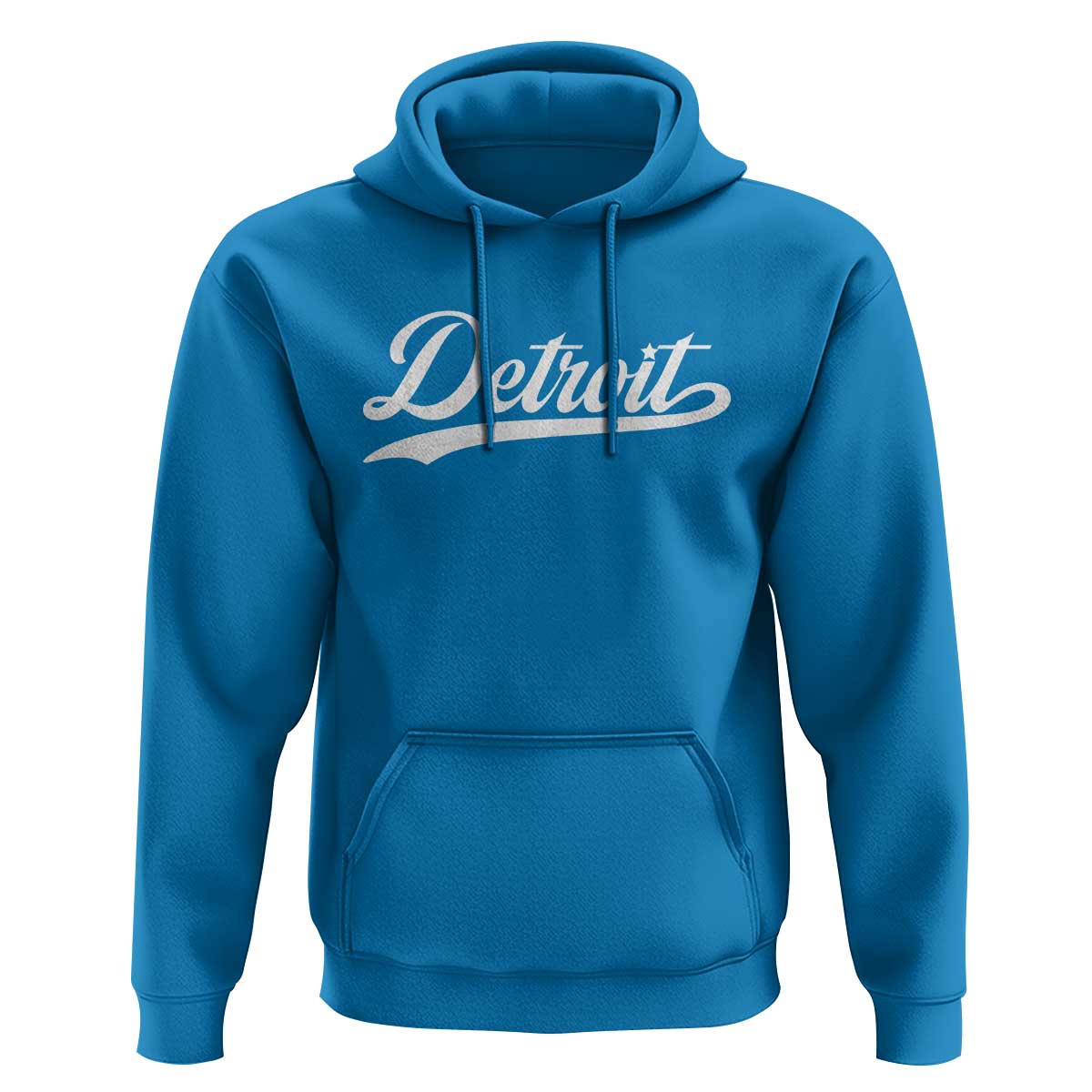 Retro Script Detroit Hoodie Vintage Sports Team Name - Wonder Print Shop