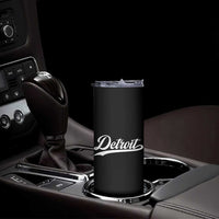 Retro Script Detroit Skinny Tumbler Vintage Sports Team Name - Wonder Print Shop