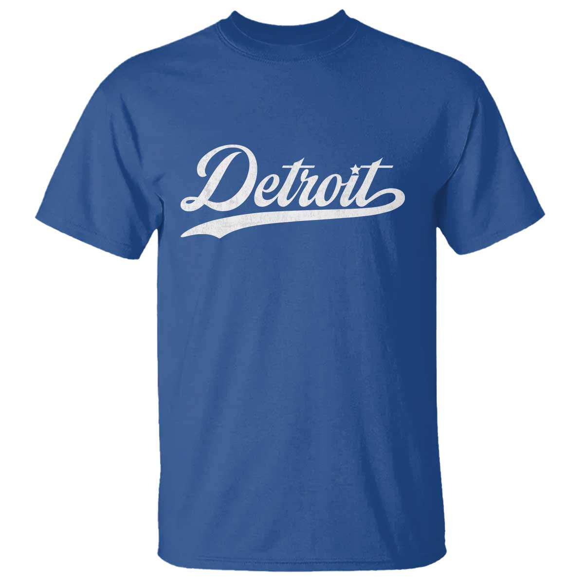 Retro Script Detroit T Shirt Vintage Sports Team Name - Wonder Print Shop
