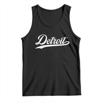 Retro Script Detroit Tank Top Vintage Sports Team Name - Wonder Print Shop