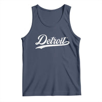 Retro Script Detroit Tank Top Vintage Sports Team Name - Wonder Print Shop
