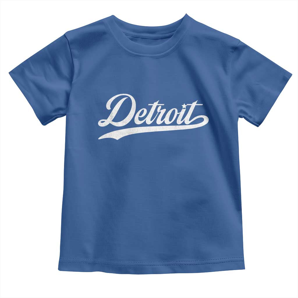 Retro Script Detroit Toddler T Shirt Vintage Team Name - Wonder Print Shop
