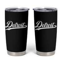 Retro Script Detroit Tumbler Cup Vintage Sports Team Name - Wonder Print Shop