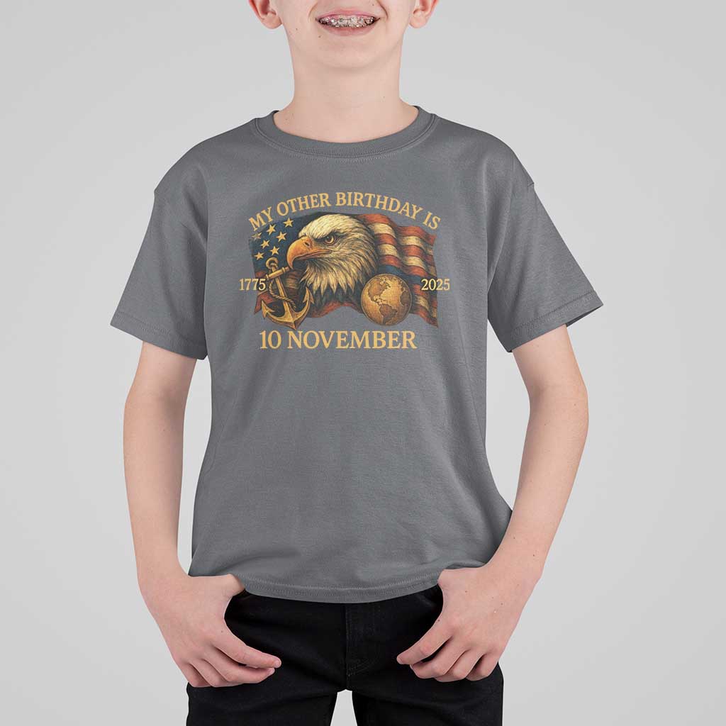 Veteran 250th Anniversary T Shirt For Kid My Other Birthday Is 10 November 1775 - Wonder Print Shop
