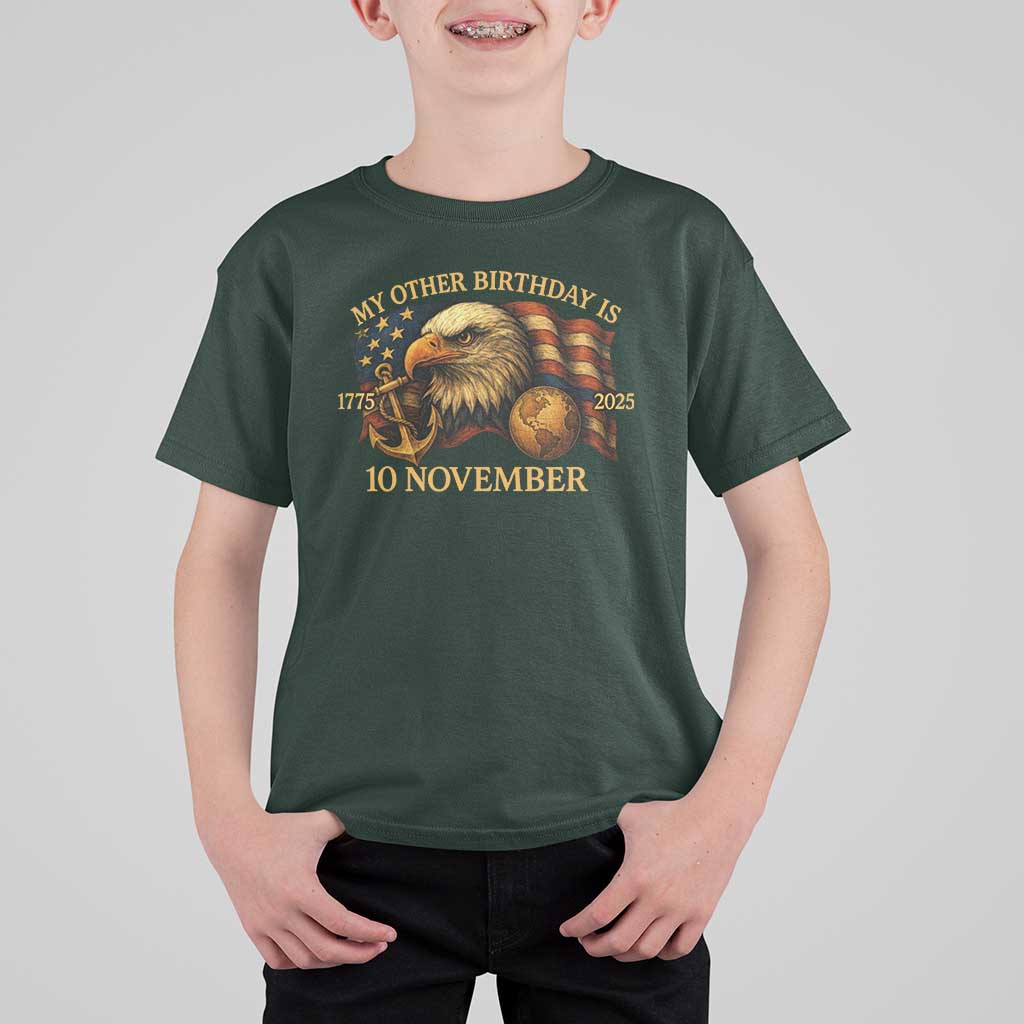 Veteran 250th Anniversary T Shirt For Kid My Other Birthday Is 10 November 1775 - Wonder Print Shop