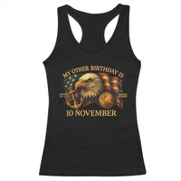 Veteran 250th Anniversary Racerback Tank Top My Other Birthday Is 10 November 1775 - Wonder Print Shop